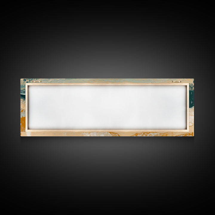 Abstract Ocean Waves Framed Canvas Print Coastal Wall Art, Beach House Decor, Modern Seascape, Large Wall Art, Minimalist Art