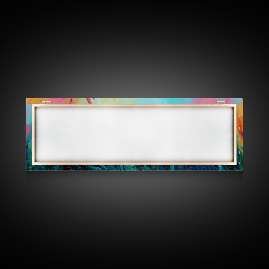 Abstract Seaweed Canvas Print Vibrant Coastal Wall Art, Ocean Inspired Decor, Modern Underwater Painting, Boho Home Accent