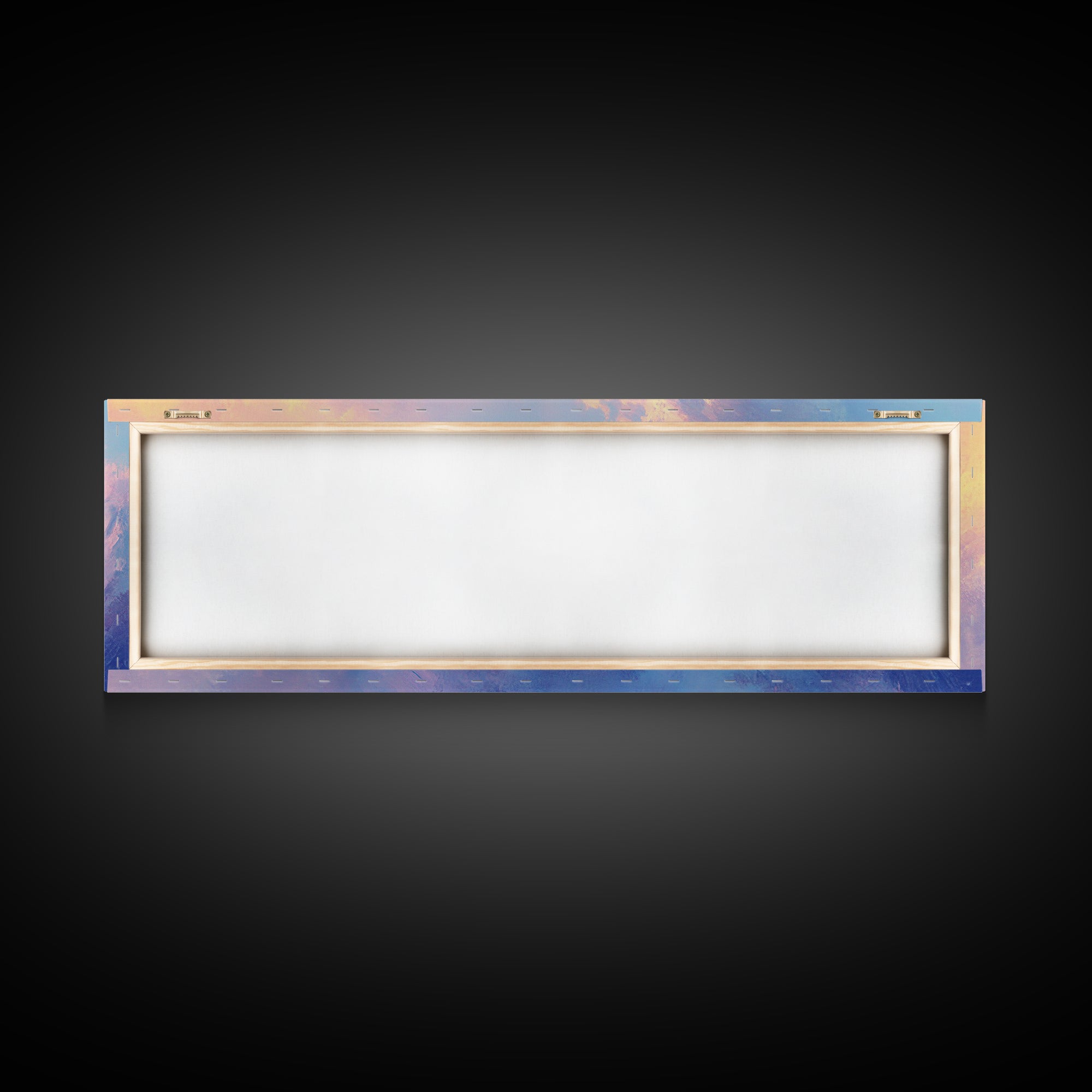 Dreamy Sunset Mountains Canvas Print Ethereal Landscape Art Pastel Sky Snowy Peaks Wall Decor Serene Bedroom Painting