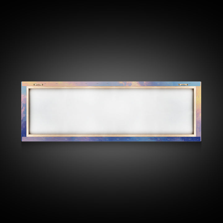 Dreamy Sunset Mountains Canvas Print Ethereal Landscape Art Pastel Sky Snowy Peaks Wall Decor Serene Bedroom Painting