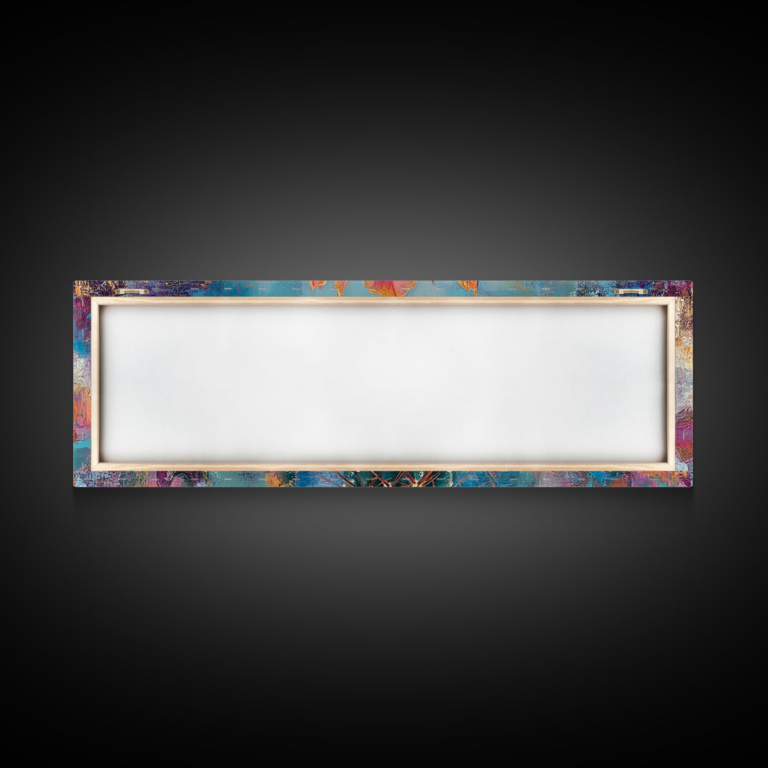 Blooming Cactus Art Framed Canvas Print Boho Floral Wall Art Desert Home Decor Vibrant Succulent Painting Southwestern Gift