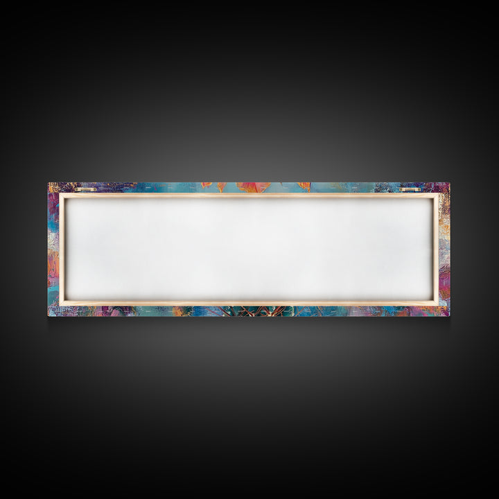 Blooming Cactus Art Framed Canvas Print Boho Floral Wall Art Desert Home Decor Vibrant Succulent Painting Southwestern Gift