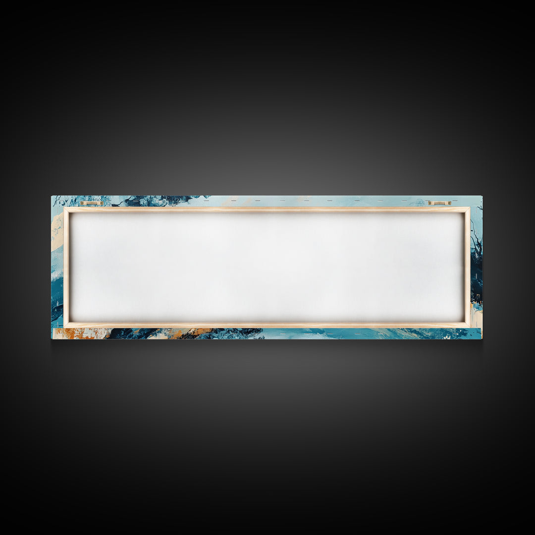 Blue Mountains, Windswept Tree, Minimalist Wall Art, Canvas Print, Modern Landscape, Bedroom Decor, Serene Nature Painting, Abstract Art