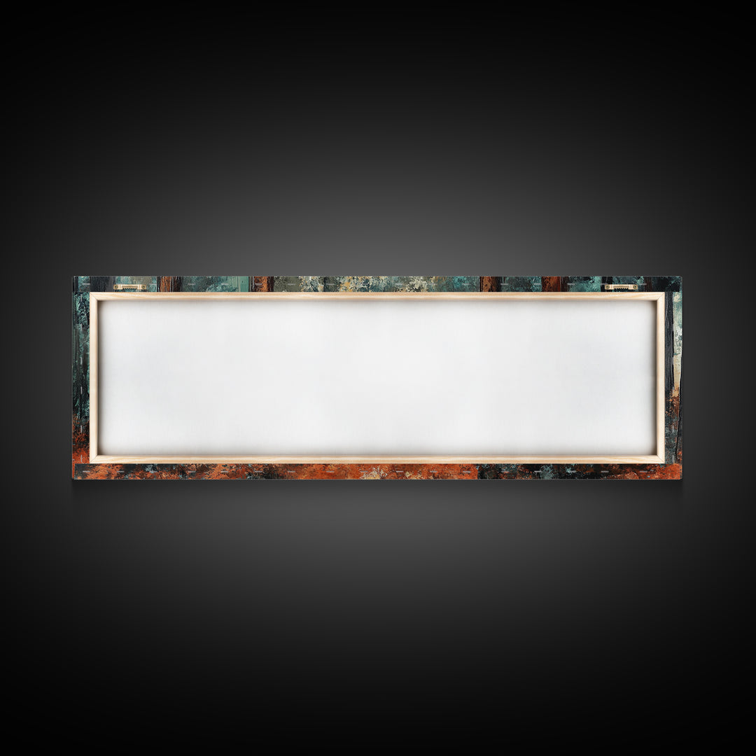 Autumn Forest Canvas Print, Rustic Fall Wall Art, Nature Landscape Painting, Cabin Decor, Earthy Tones, Cozy Living Room Art