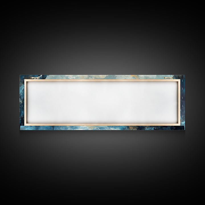 Abstract Mountain Waterfall Wall Art, Moody Landscape Painting, Modern Nature Art, Statement Artwork, Office Wall Decor