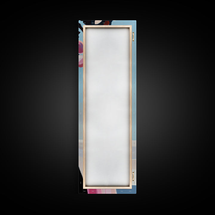 Abstract, Pink Bouquet, Floral Wall Art, Framed Canvas Print, Modern Expressionist Art, Soft Color Palette, Bedroom Wall Art