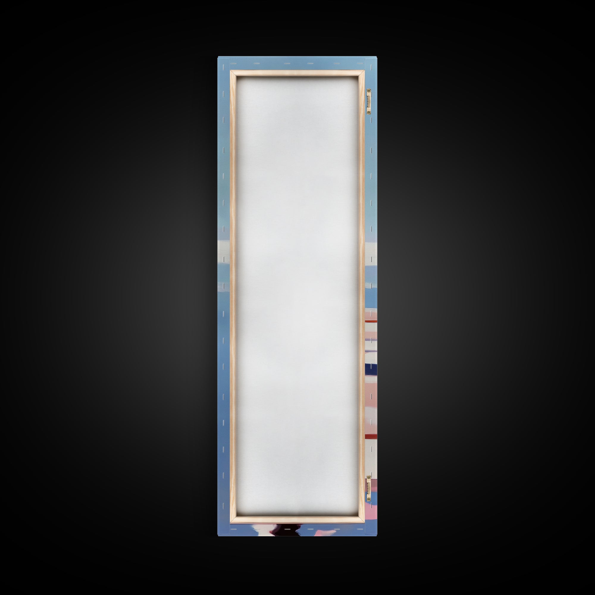 Dockside View, Ocean Reflection, Coastal Escape, Framed Canvas Print, Nautical Wall Art, Beach House Decor, Relaxing Home Aesthetic