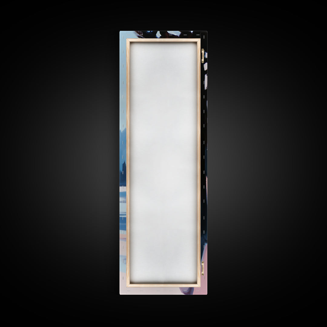 Abstract Nature, Impressionist Landscape, Modern Art, Framed Canvas Print, Minimalist Painting, Office Decor, Living Room Wall Art