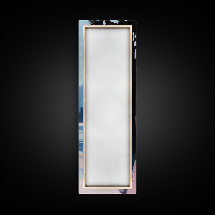 Abstract Nature, Impressionist Landscape, Modern Art, Framed Canvas Print, Minimalist Painting, Office Decor, Living Room Wall Art