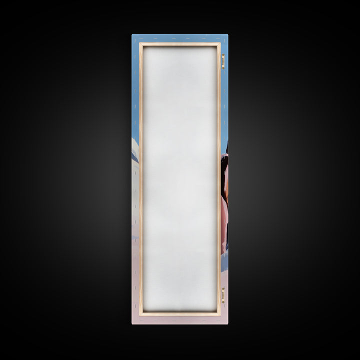 Mountain Modern Landscape, Snowy Peak, Framed Canvas Print, Contemporary Wall Art, Living Room Wall Art, Elegant Fine Art