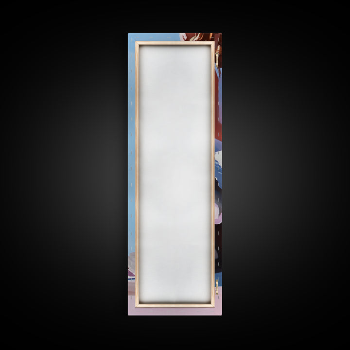 Elegant Woman, Soft Pastel Art, Feminine Portrait, Framed Canvas Print, Contemporary Aesthetic, Living Room Wall Art, Dreamy Abstrac