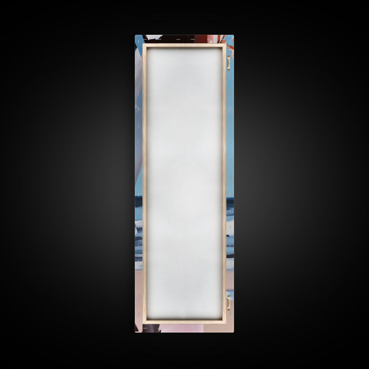 Beach Bride, Ocean Fashion, Elegant Woman, Framed Canvas Print, Coastal Wall Art, Soft Feminine Aesthetic, Living Room Wall Art