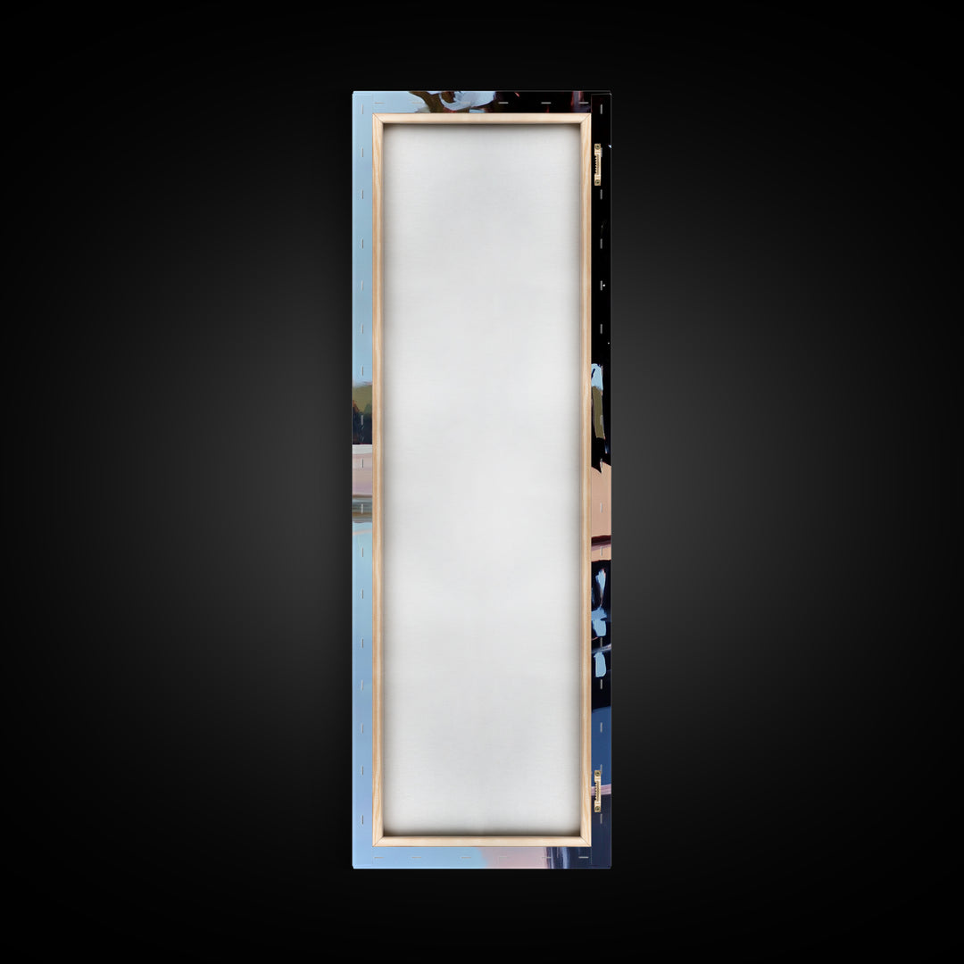 Cherry Blossom Reflection, Peaceful Nature Scene, Pastel Wall Art, Canvas Print, Bedroom Decor, Elegant Minimalist Art, Zen Aesthetic