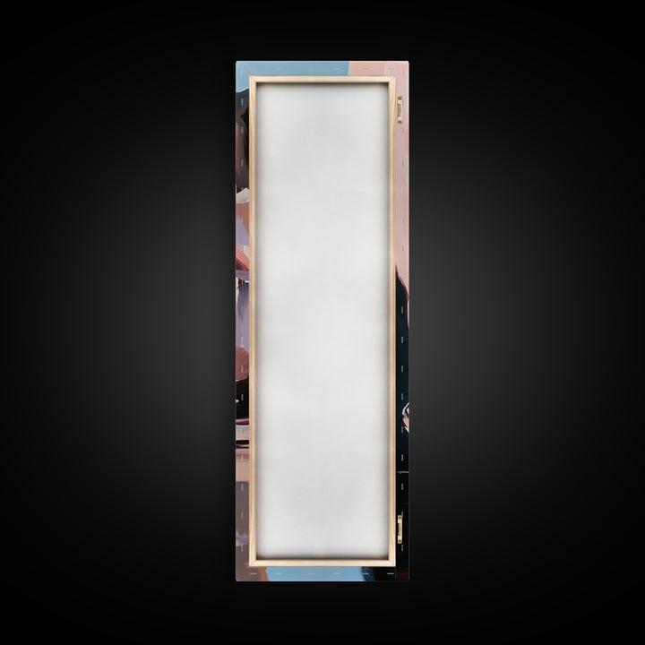 Coastal Rock, Ocean Reflections, Framed Canvas Print, Seaside Cliff Art, Beach House Decor, Minimalist Seascape, Relaxing Wall Art