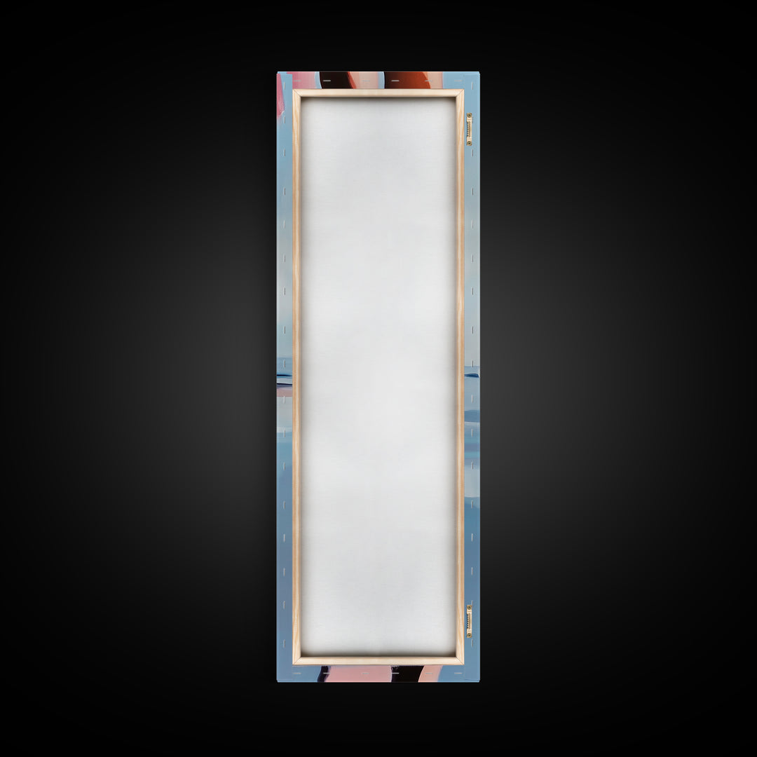 Ballet Feet, Water Reflection, Framed Canvas Print, Elegant Dance Art, Feminine Bedroom Decor, Pastel Aesthetic, Minimalist Wall Art