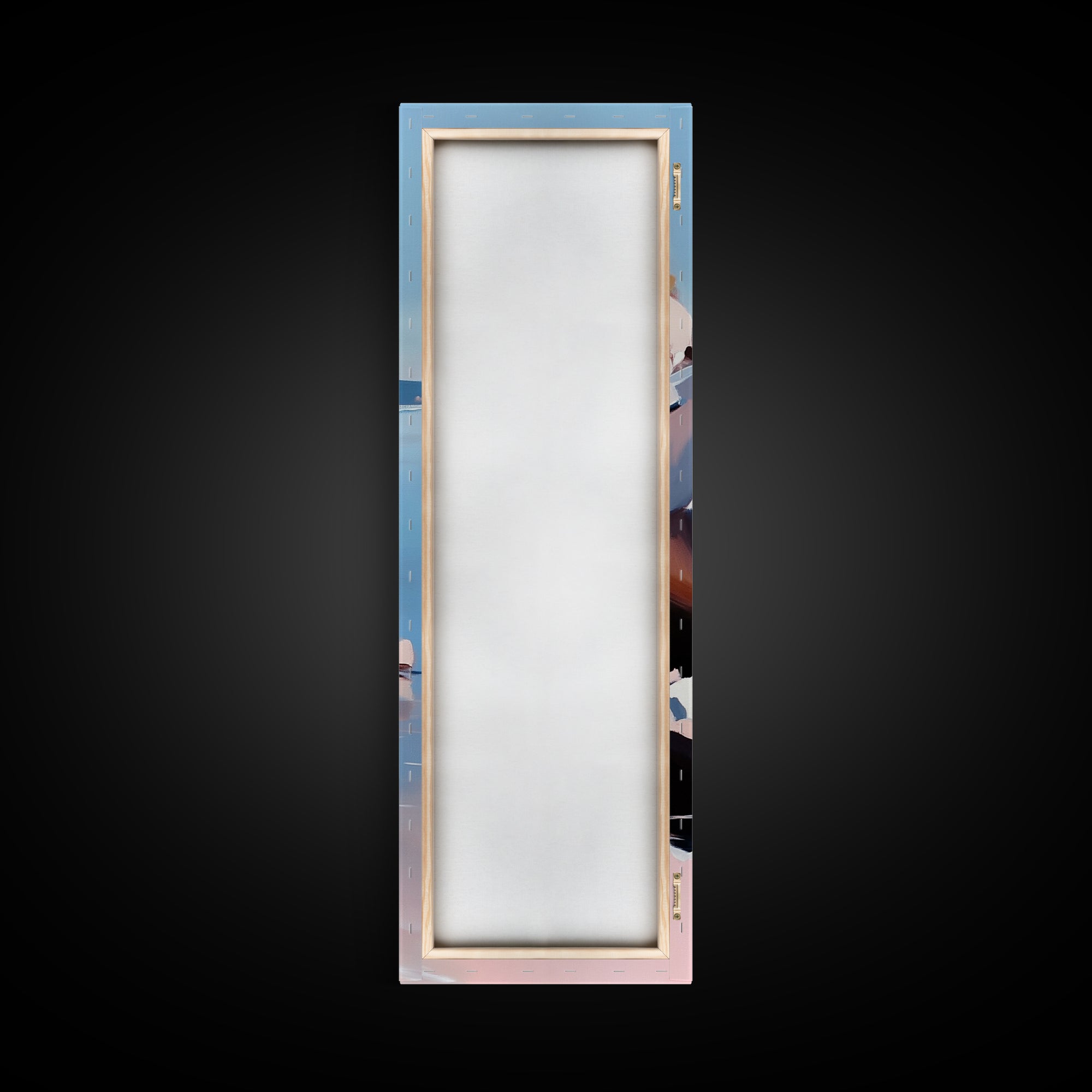 Rocky Shoreline, Minimalist Coastal Art, Nature Inspired Painting, Earthy Tones, Tranquil Beach Scene, Ocean View, Canvas Print