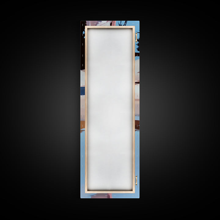 Barefoot Bliss, Soft Pastel Beach Art, Peaceful Escape, Serene Landscape, Earthy Tones, Coastal Decor, Bedroom Canvas Print