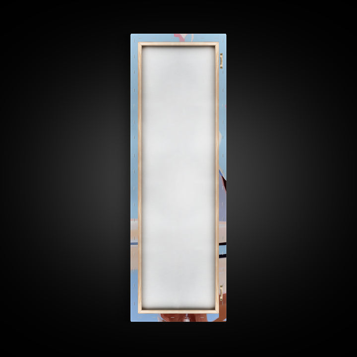 Blooming Beauty, Pastel Floral Art, Feminine Aesthetic, Soft Pink Flowers, Minimalist Botanical Painting, Bedroom Framed Canvas Print