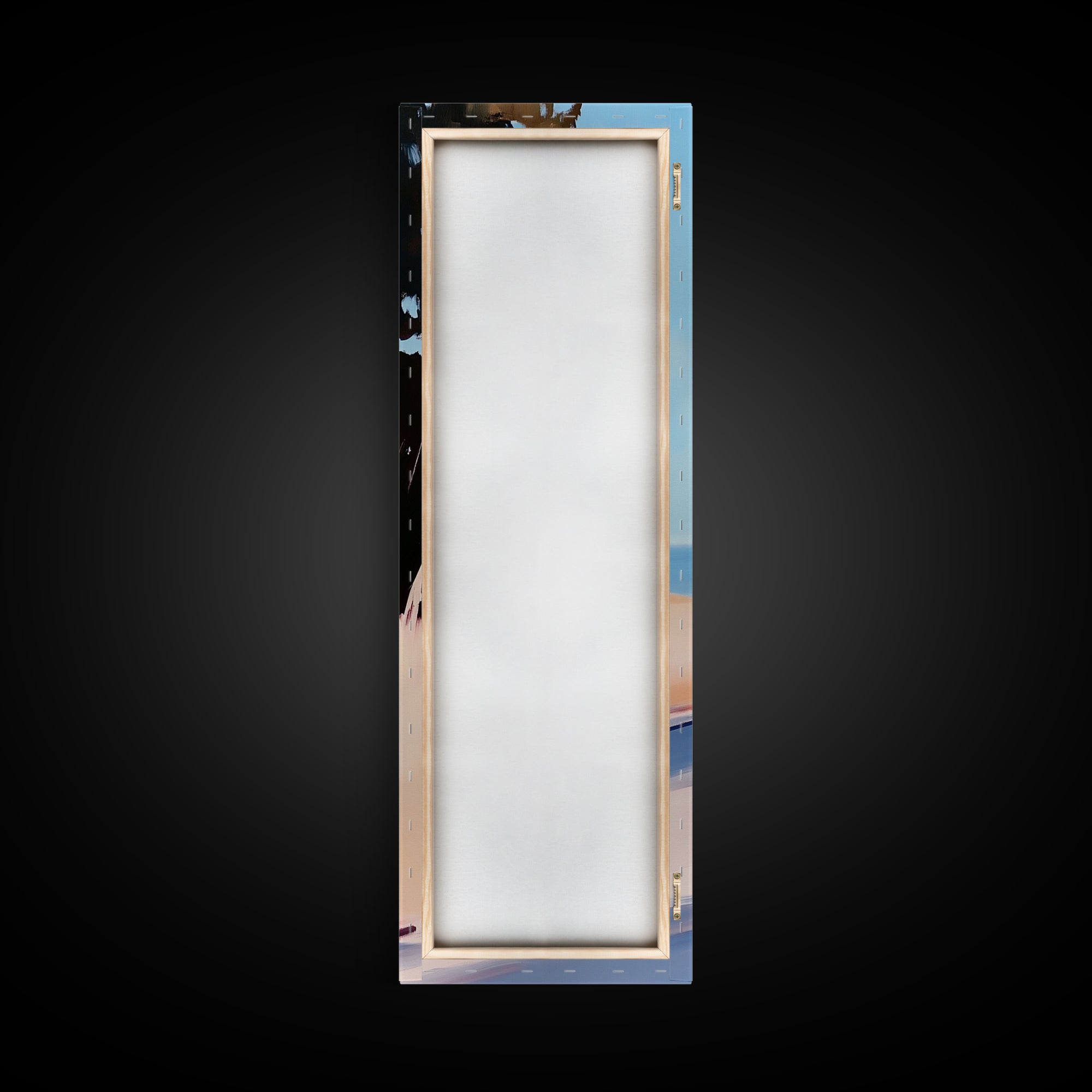 Coastal Serenity, Sunlit Landscape Art, Beachside Tranquility, Nature Inspired, Peaceful Horizon, Warm Aesthetic, Living Room Canvas Print