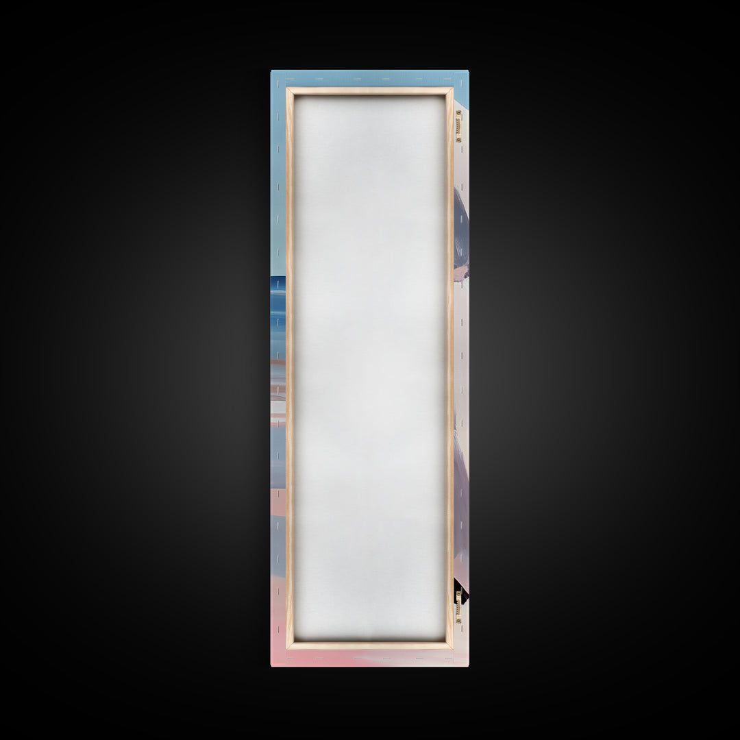 Coastal Rocks, Ocean Landscape, Beach House Wall Art, Minimalist Seascape, Relaxing Decor, Nature Painting, Canvas Print