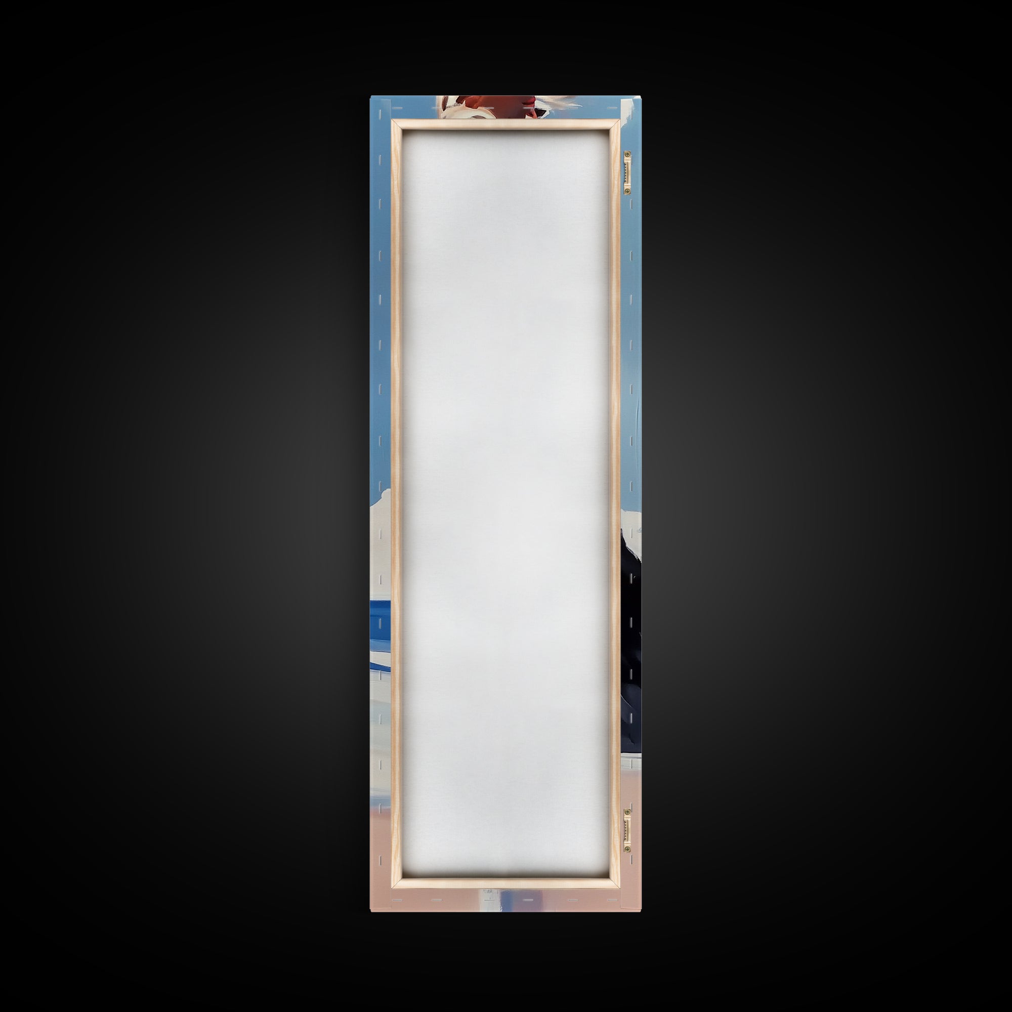 Coastal Breeze, Modern Boho, Soft Pastel Art, Framed Canvas Print, Bedroom Wall Decor, Feminine Aesthetic, Ocean Serenity