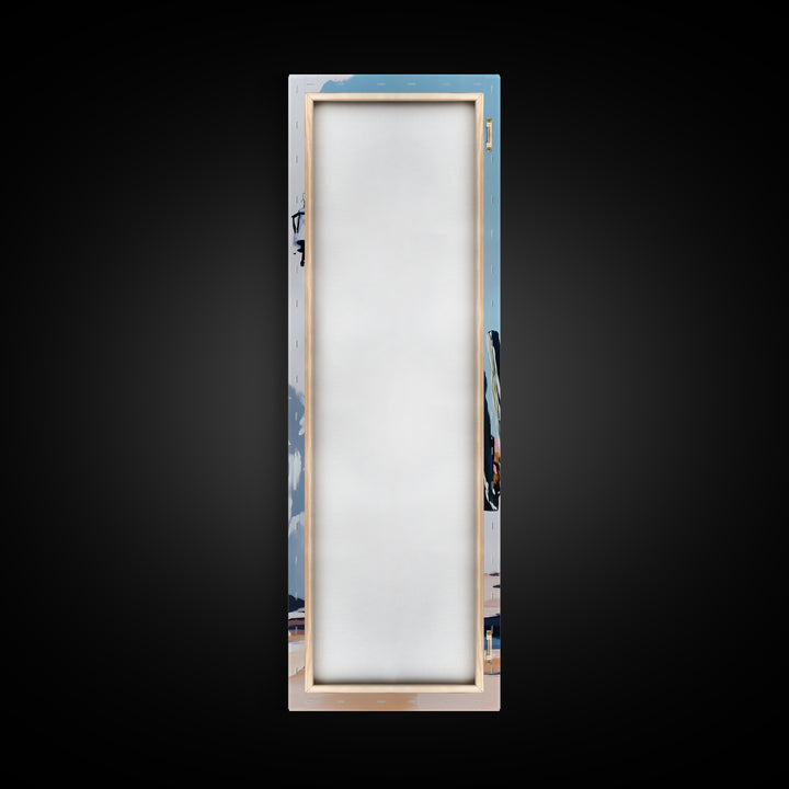 Desert Retreat, Southwestern Home, Boho Chic, Framed Canvas Print, Warm Earthy Tones, Living Room Wall Art, Spanish Style Decor