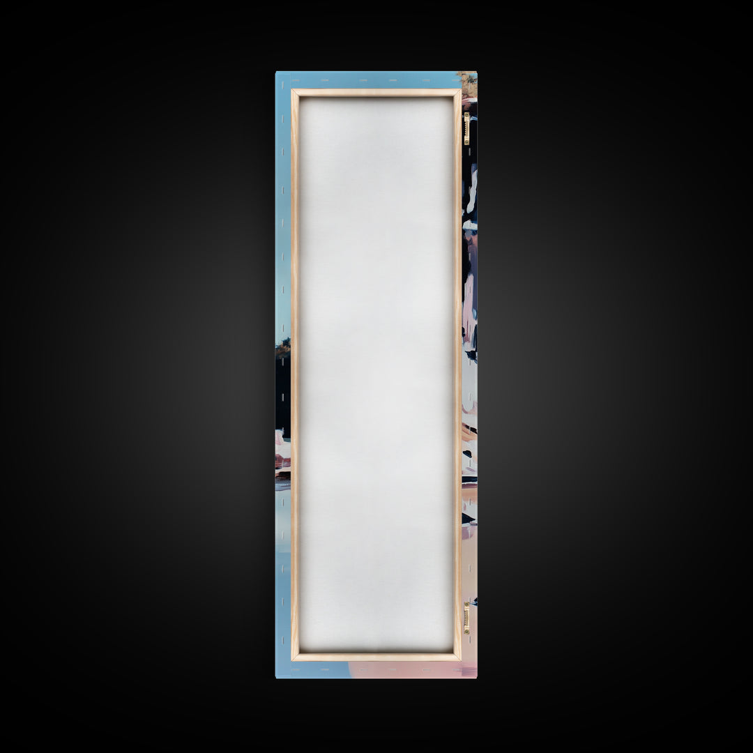 Cliffside Beauty, Ocean Landscape, Coastal Home Decor, Beach Wall Art, Modern Seascape, Framed Canvas Print, Minimalist Style