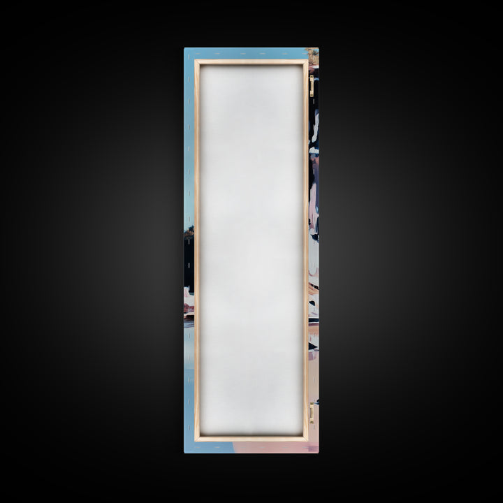 Cliffside Beauty, Ocean Landscape, Coastal Home Decor, Beach Wall Art, Modern Seascape, Framed Canvas Print, Minimalist Style