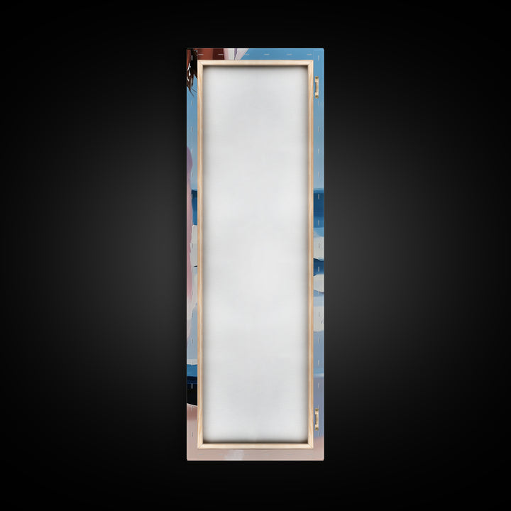 Coastal Elegance, Beach Reflection, Ocean Breeze, Framed Canvas Print, Minimalist Art, Bedroom Wall Art, Summer Aesthetic, Seaside Decor