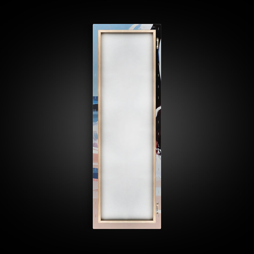 Coastal Wave, Pink Sunset, Canvas Print, Modern Beach Art, Abstract Ocean Wall Decor, Nautical Home Aesthetic, Living Room Art