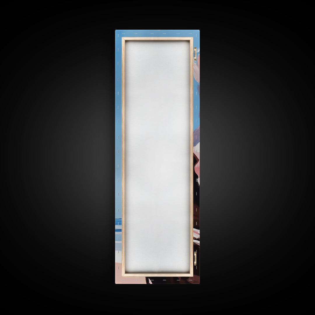 Coastal Clouds, Sunset Bliss, Ocean Horizon, Canvas Print, Beach Home Decor, Minimalist Wall Art, Seascape Aesthetic, Living Space Art