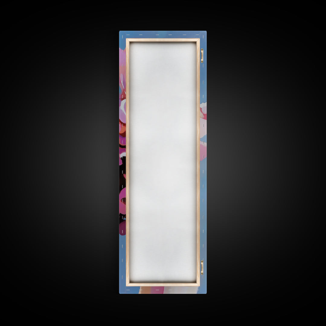 Romantic Bloom, Abstract Flowers, Pastel Art, Canvas Print, Feminine Home Decor, Minimalist Painting, Bedroom Aesthetic, Spring Wall Art