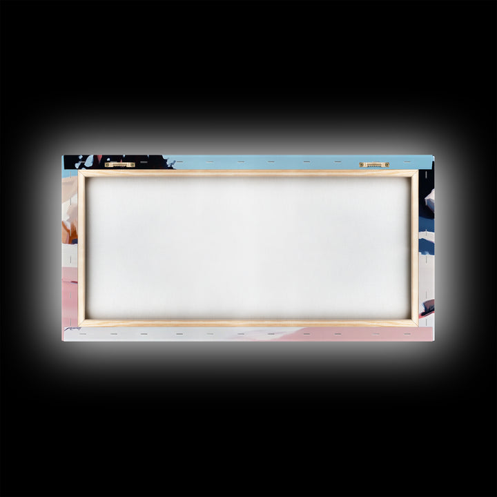 River Landscape, Nature Wall Art, Serene Water Scene, Tranquil Wilderness Painting, Country Home Decor, Scenic Canvas Print