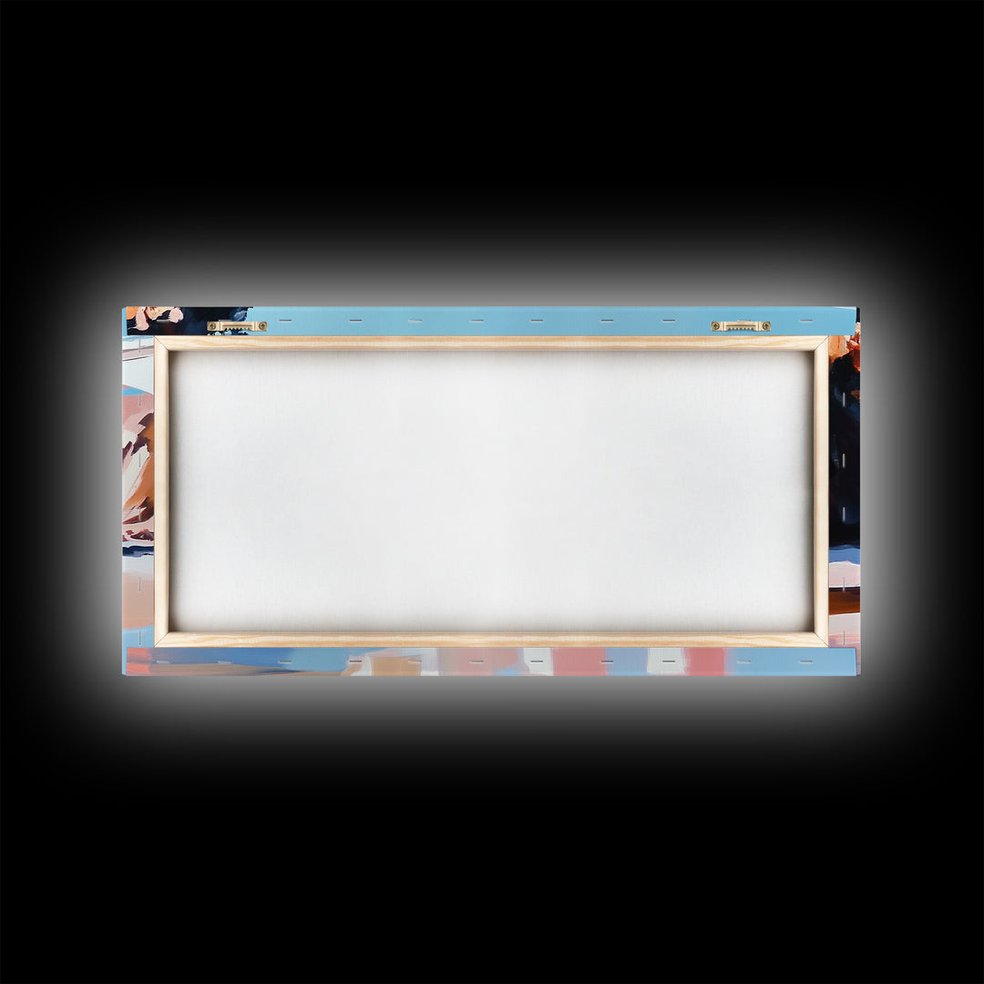 Bridge Reflection, Scenic River, Pastel Landscape, Canvas Print, Architecture Art, Living Room Wall Art, Minimalist Water Scene, Travel Art