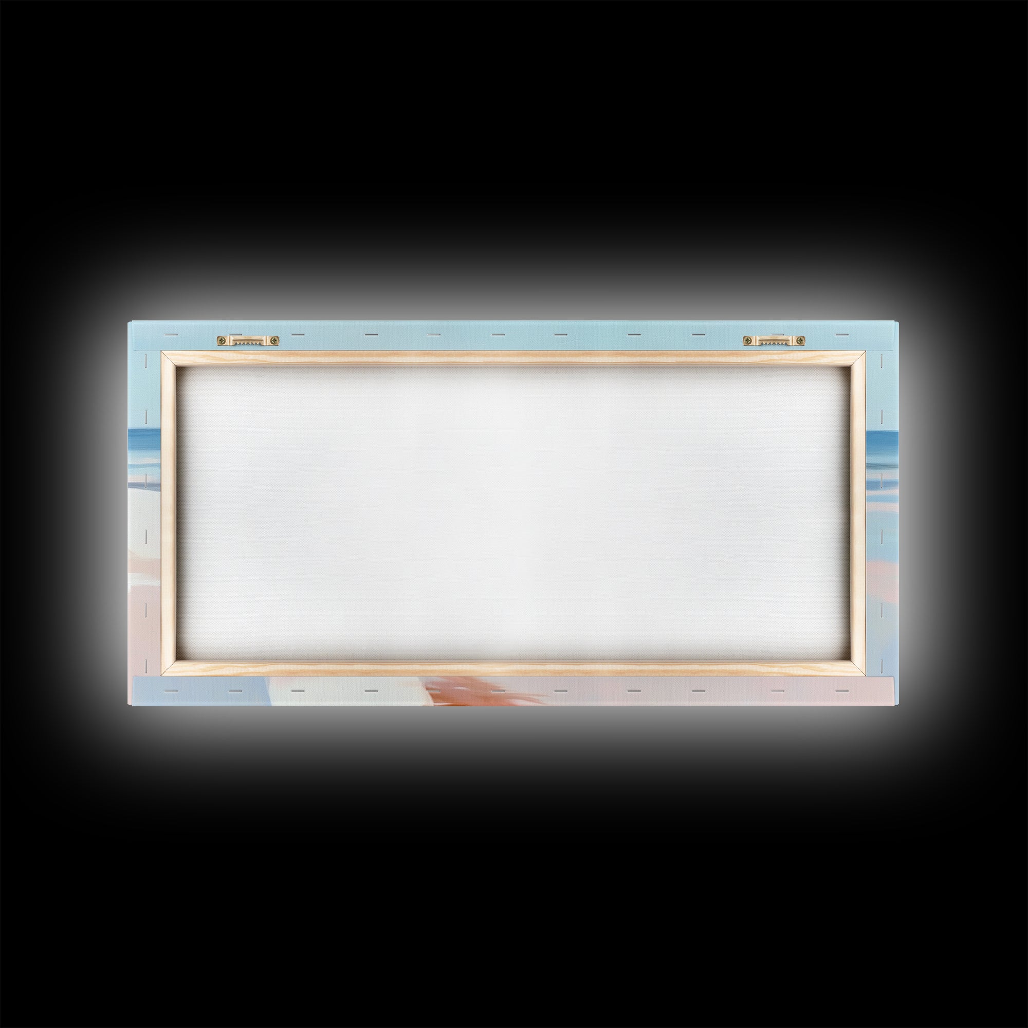 Beach Boat, Ocean Reflection, Coastal Calm, Canvas Print, Minimalist Nautical Art, Summer Home Decor, Living Room Wall Art, Tranquil Vibes