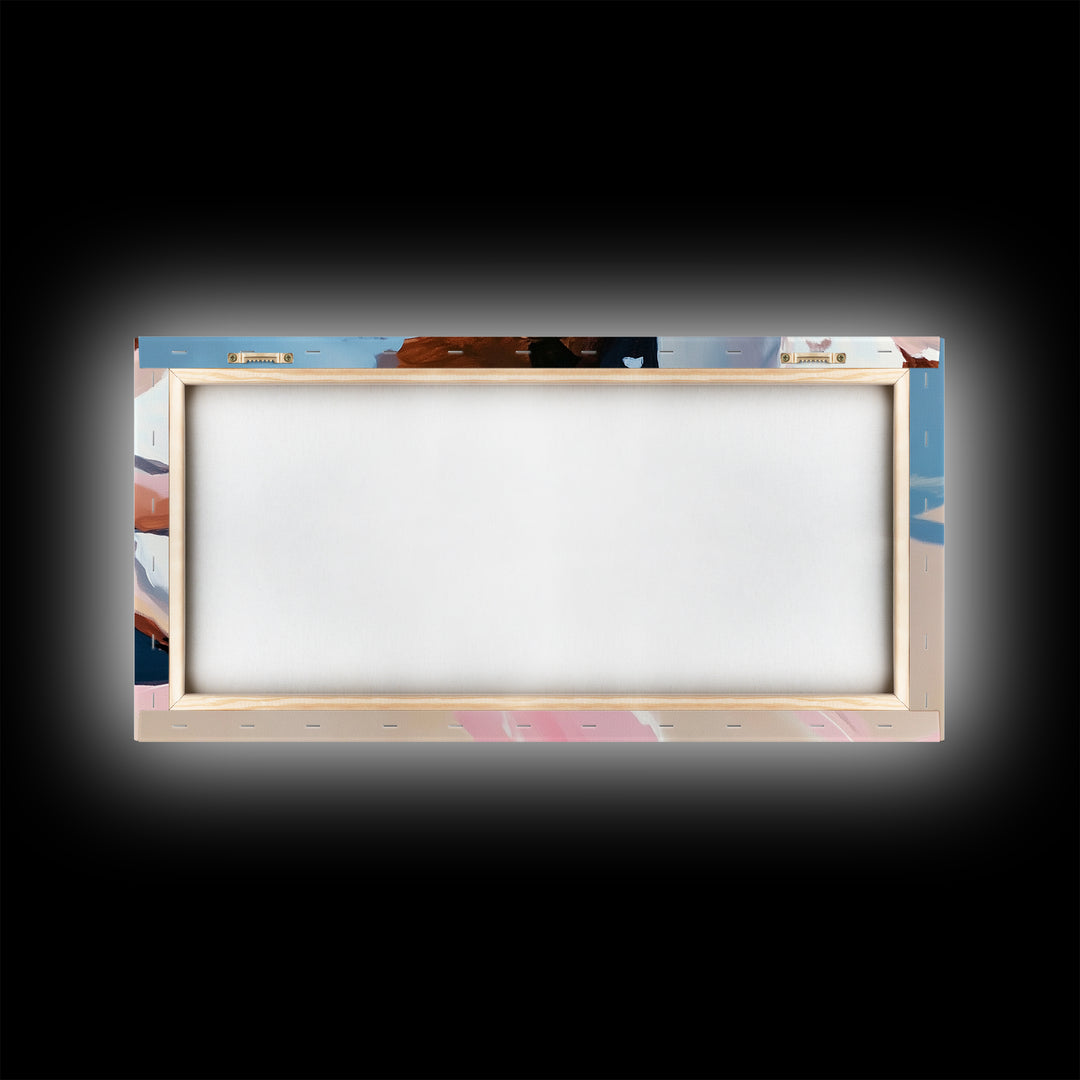 River Stones, Natural Elements, Boho Earthy Decor, Canvas Print, Minimalist Landscape, Zen Inspired Wall Art, Calm and Neutral