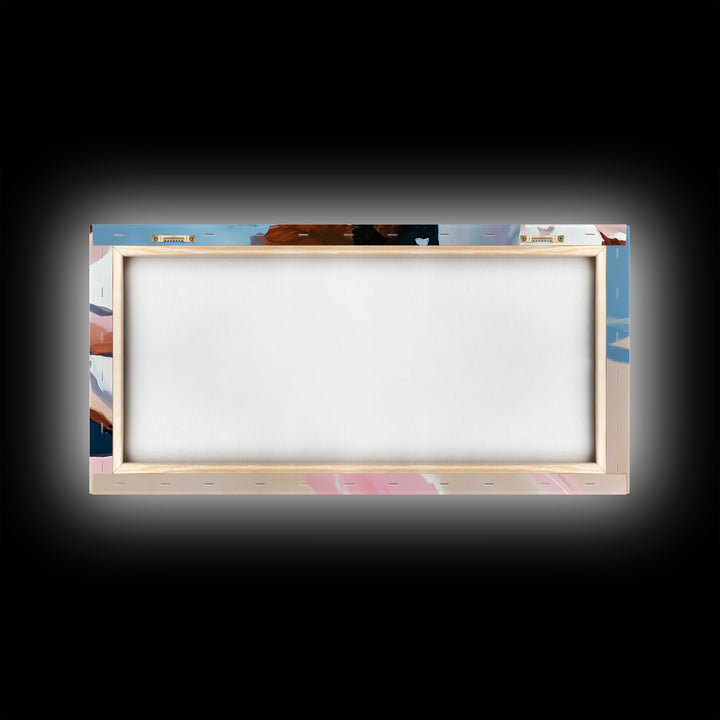 River Stones, Natural Elements, Boho Earthy Decor, Canvas Print, Minimalist Landscape, Zen Inspired Wall Art, Calm and Neutral