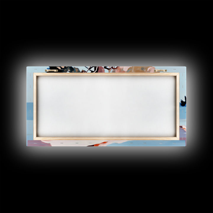 Coastal Tree, Ocean Breeze, Nature Landscape, Serene Scene, Framed Canvas Print, Beach House Wall Art, Relaxing Home Decor, Minimalist