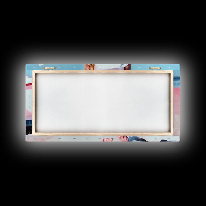 Barefoot on Boat, Coastal Lifestyle, Serene Beach Art, Nautical Aesthetic, Minimalist Wall Decor, Pastel Home Art, Canvas Print