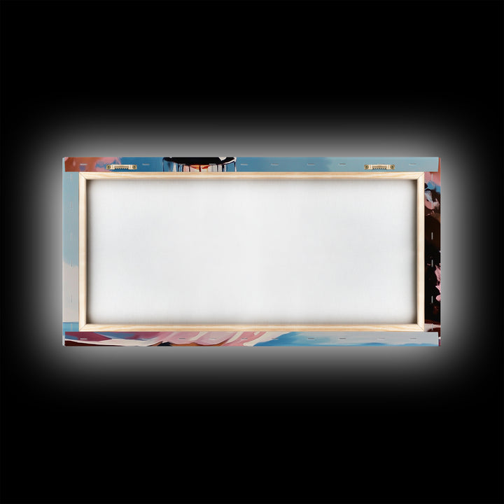 Black and White Lighthouse, Nautical Wall Art, Coastal Decor, Ocean Seascape, Modern Minimalist, Living Room Canvas Print