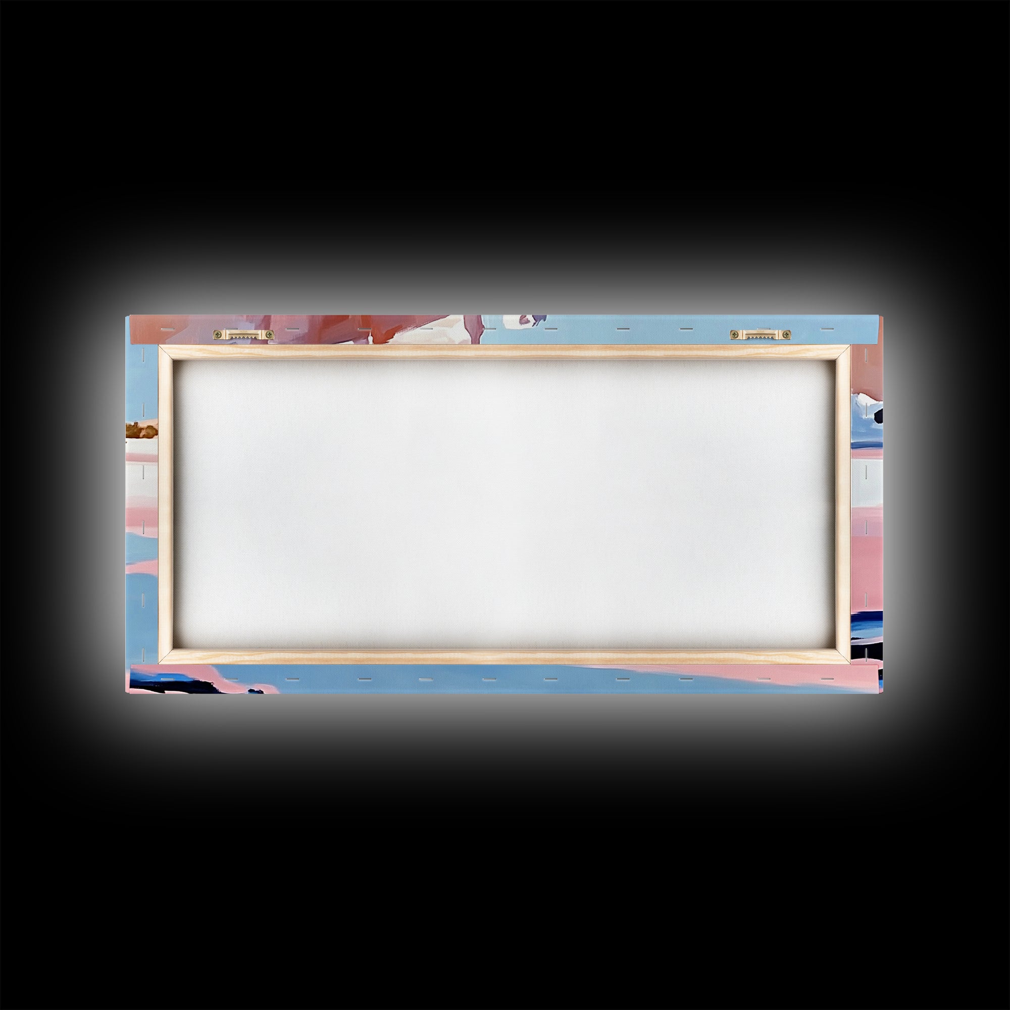 Desert Canyon Reflection, Southwest Landscape Art, Boho Nature Print, Western Wall Decor, Earthy Minimalist, Living Room Framed Canvas Print