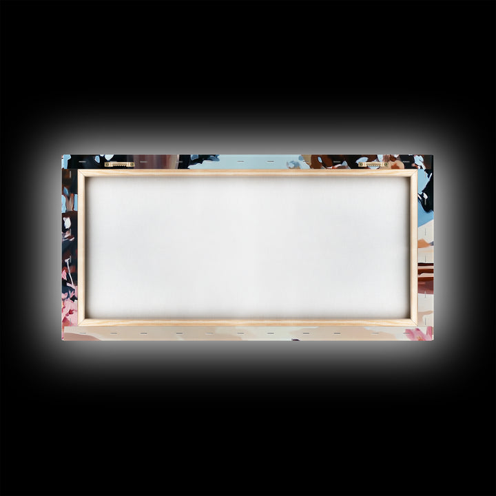 Beach Picnic, Seaside Dining, Summer Wall Art, Framed Canvas Print, Coastal Decor, Relaxing Atmosphere, Kitchen Art, Nautical Aesthetic