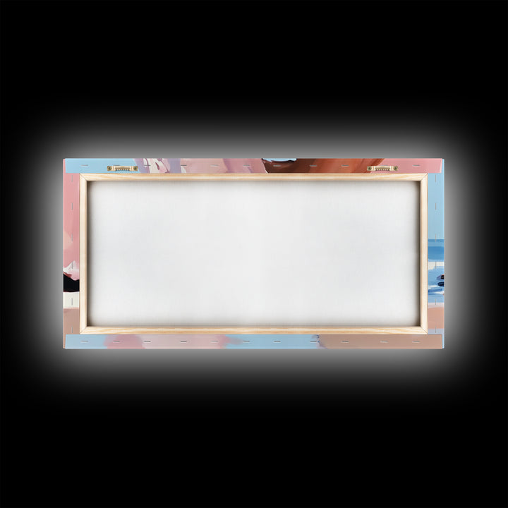 Rock Arch, Coastal Nature Art, Ocean Landscape Painting, Framed Canvas Print, Beach Wall Decor, Seascape Art, Minimalist Decor