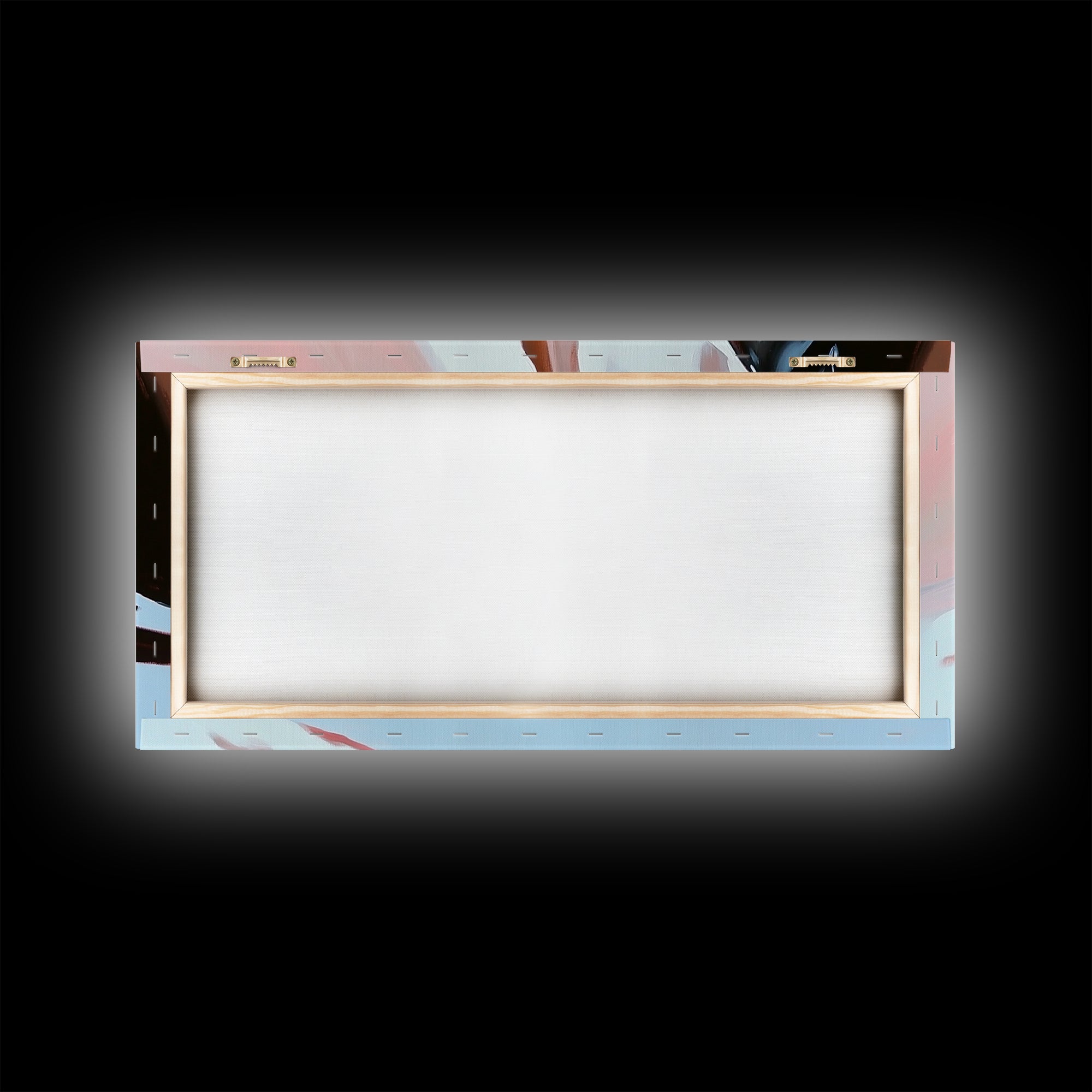 Close Up, Abstract Soft Art, Dreamy Minimalist Painting, Pastel Blue and Pink, Aesthetic Wall Decor, Neutral Modern Art, Canvas Print