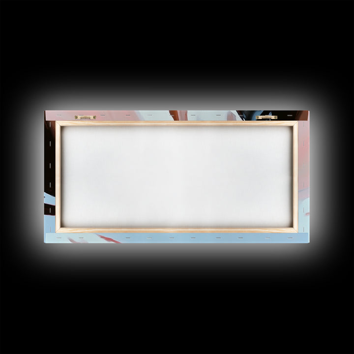 Close Up, Abstract Soft Art, Dreamy Minimalist Painting, Pastel Blue and Pink, Aesthetic Wall Decor, Neutral Modern Art, Canvas Print