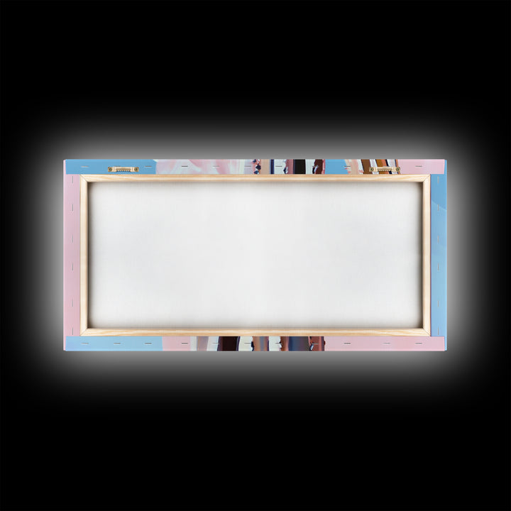 Cactus Bloom, Southwestern Wall Decor, Modern Desert Art, Boho Nature Painting, Minimalist Floral Scene, Aesthetic Pastel Tones, Canvas Print