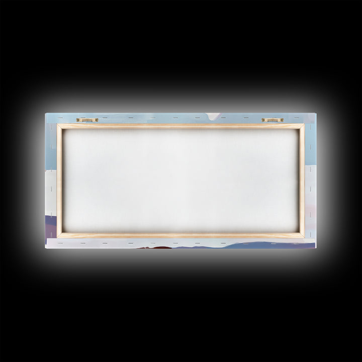 Conch Shell, Beach, Pastel, Framed Canvas Print, Coastal Wall Art, Tropical Decor, Seashell Aesthetic, Living Room Accent Piece