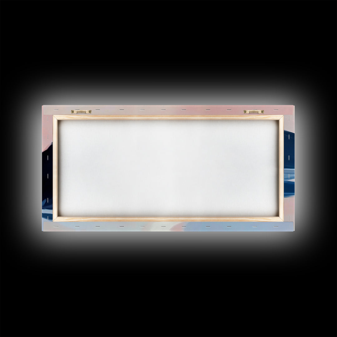 Dreamy Sunset, Coastal View, Framed Canvas Print, Serene Seascape, Beach House Decor, Modern Ocean Art, Calming Home Aesthetic