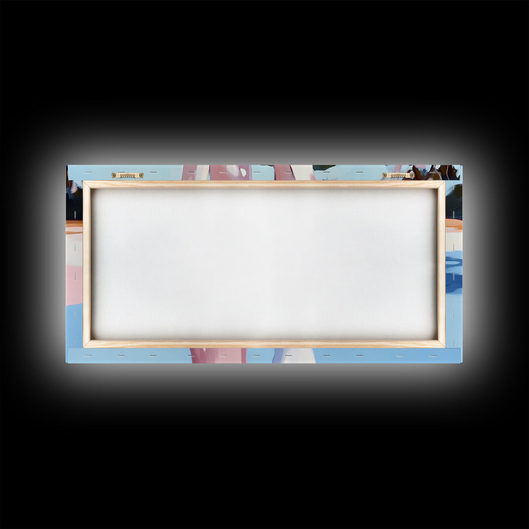 Cypress Reflection, Nature Art, Framed Canvas Print, Landscape Wall Decor, Modern Home Aesthetic, Boho Forest Painting