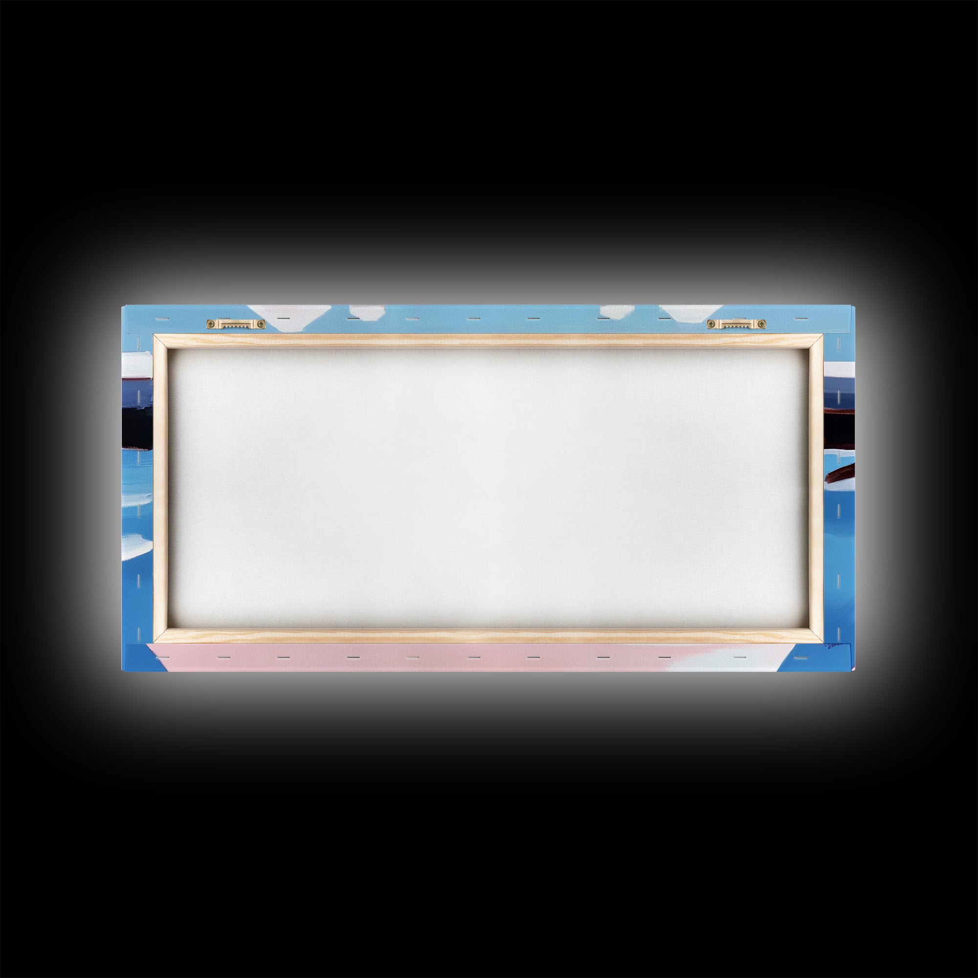 Dockside View, Nautical Art, Framed Canvas Print, Coastal Wall Decor, Beach House Aesthetic, Minimalist Ocean Painting